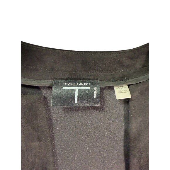 Tahari Women’s Double Breasted Black Jacket 3x Faux Leather - Picture 5 of 13